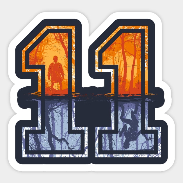 Strange Number 11 Sticker by djkopet